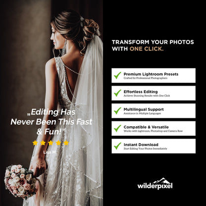 Majestic Wedding Lightroom Presets – Romantic & Timeless Edits - WilderPixel