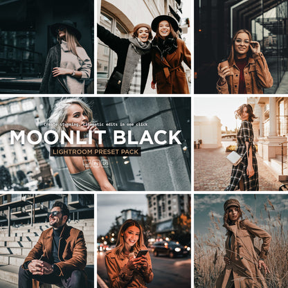 Moonlit Black Lightroom Presets – Moody & Cinematic Contrast - WilderPixel
