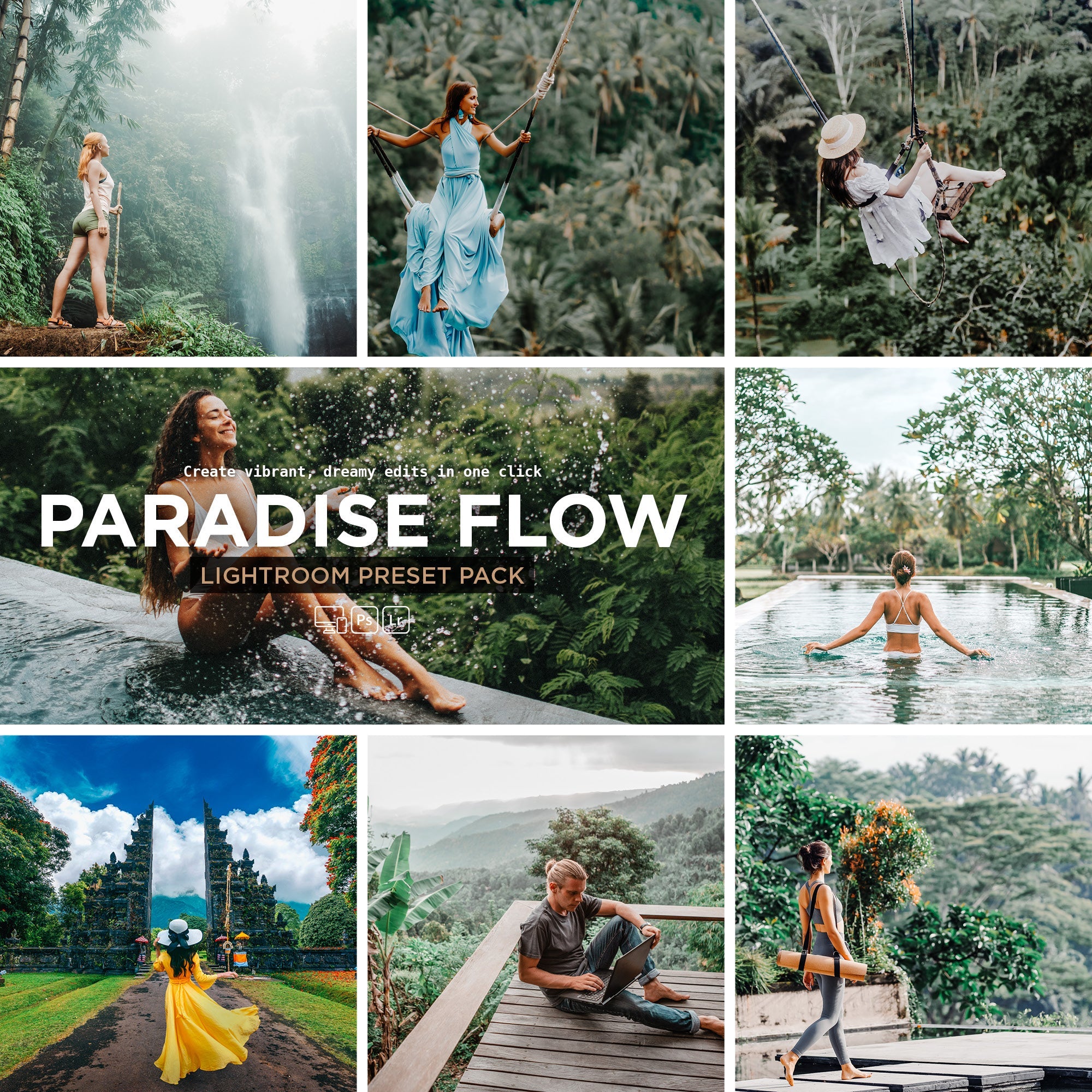 Paradise Flow Lightroom Presets – Bright & Airy Tropical Edits - WilderPixel