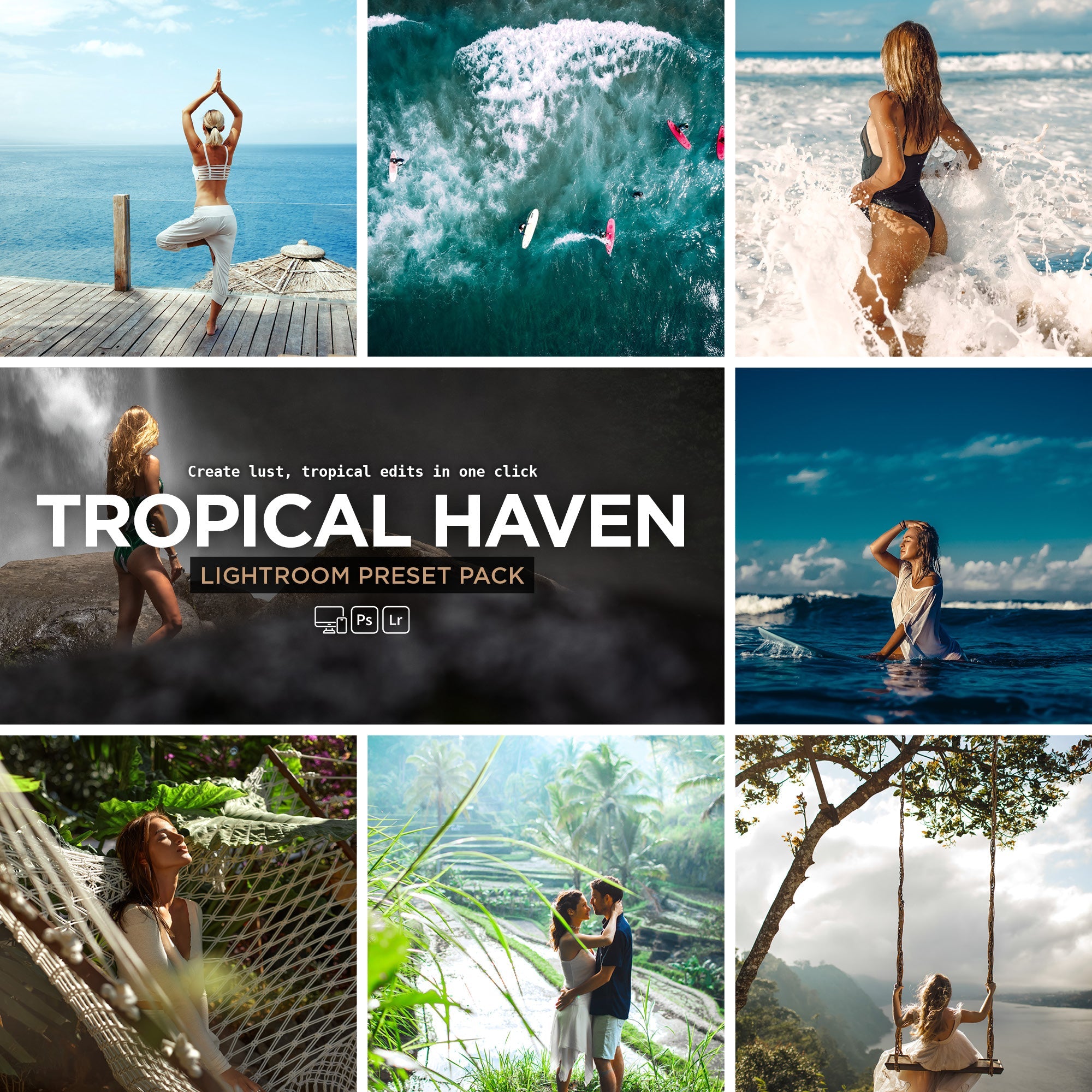 Tropical Haven Lightroom Presets – Lush & Vibrant Travel Edits - WilderPixel